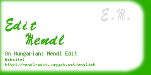 edit mendl business card